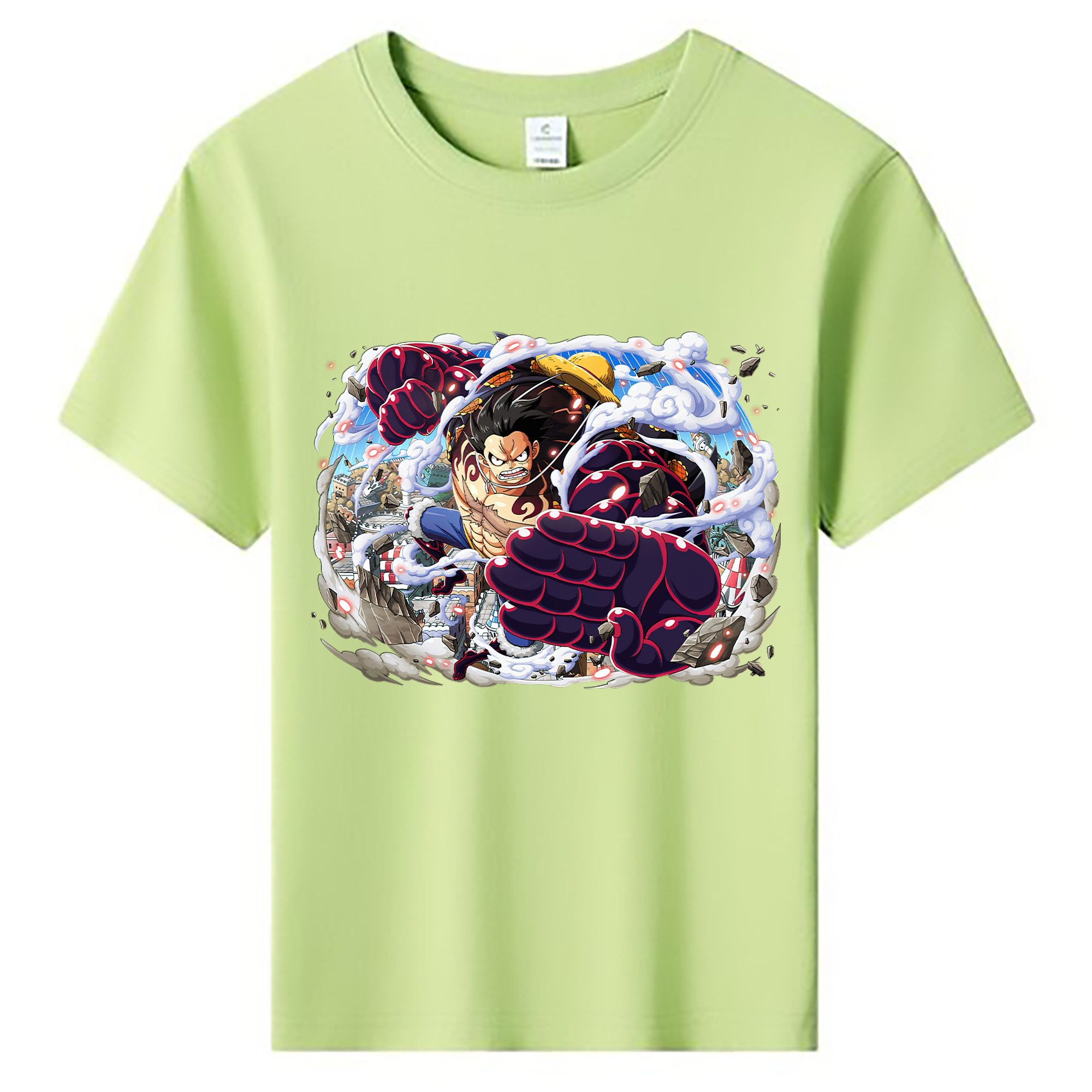 ワンピース モンキー・D・ルフィ ONE PIECE Monkey D. Luffy 綿100％キッズTシャツ（フロントプリント）